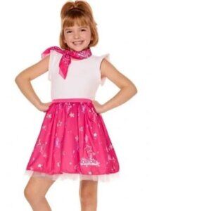 Barbie Western Tutu Skirt & Bow Girls S/M Halloween Accessory Dress Up Pink